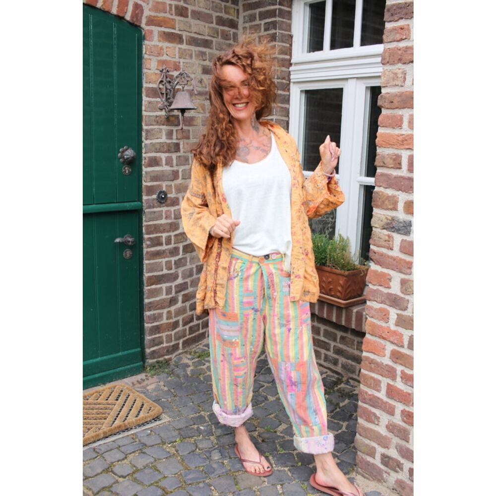 Magnolia Pearl Striped Miner Pants one size - Picture 7 of 12